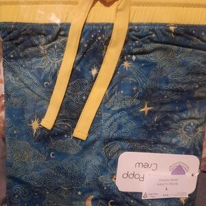 Dreamy Skies Pajama Shorts - Blue and Yellow
